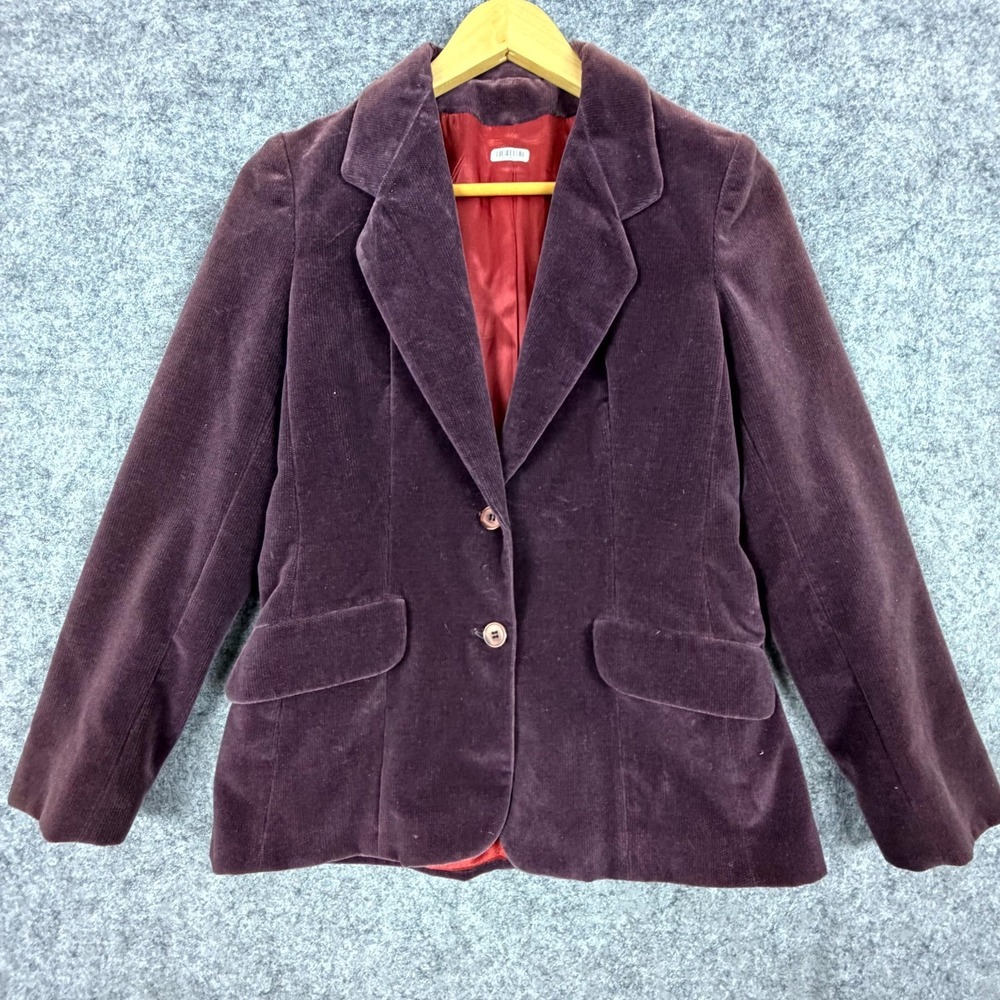 Vintage Kirkland Hall Blazer Jacket Womens 4 Purple Velvet Retro Old Money Funky
